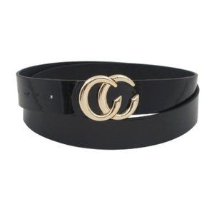 Accessories - Double semi circle buckle Vegan leather belt Accessories - Double semi circle buckle Vegan leather belt